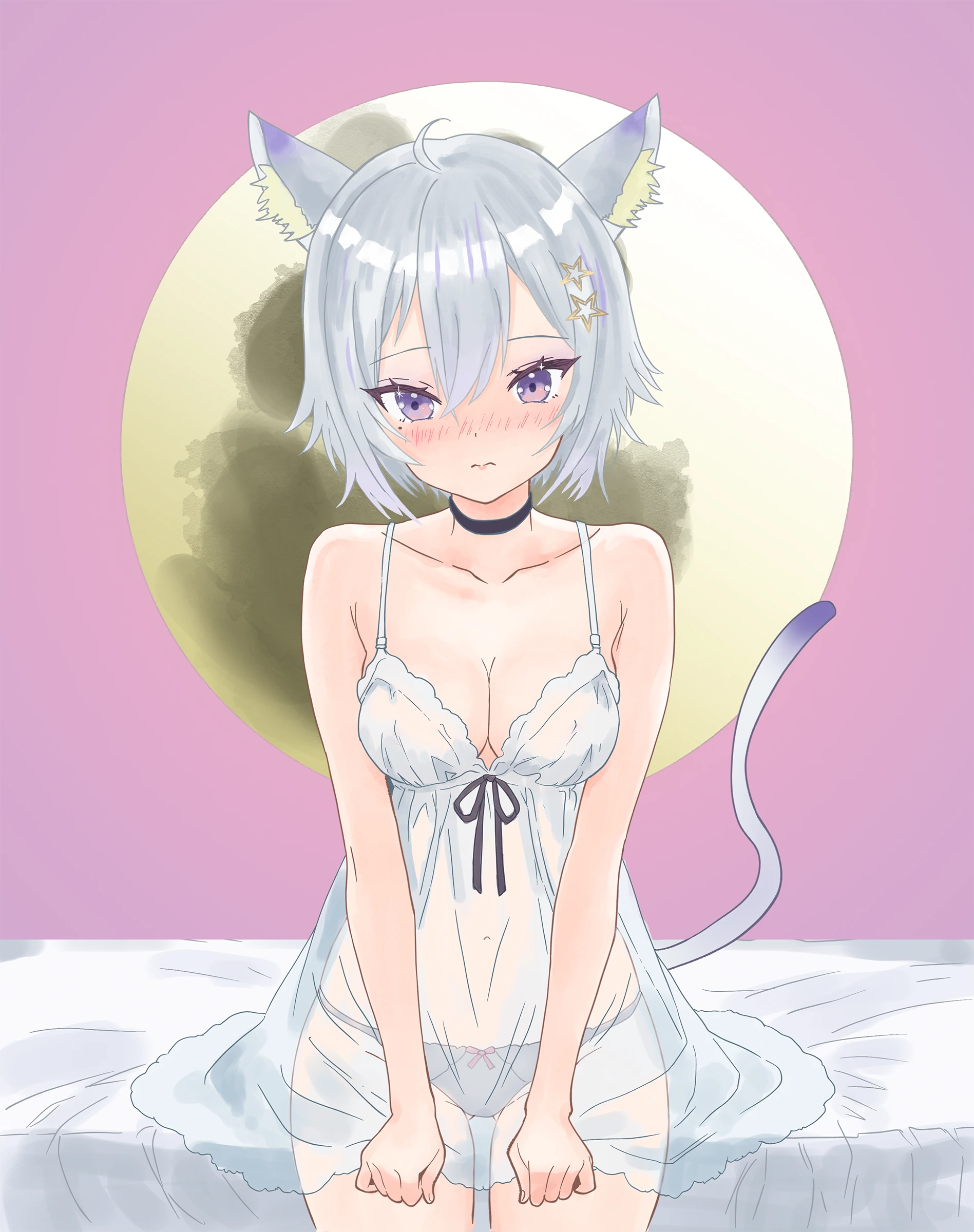 猫耳のキャラクターイラスト